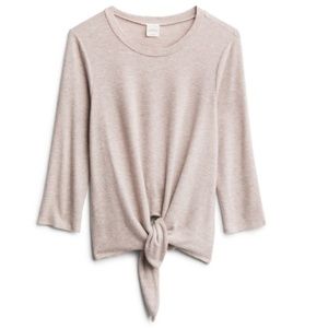 Knot front knit top